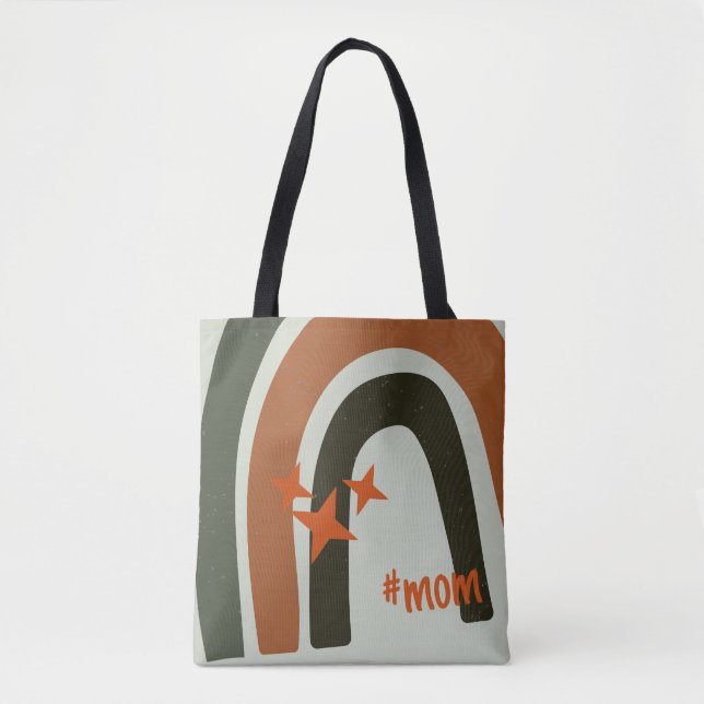 Green Orange Bohemian Rainbow Personalized #mom Tygkasse (Framsida)
