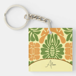 Green & Orange Modern Abstract Floral
