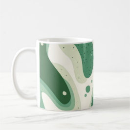 Green Organic Abstract Shapes 🍃 Kaffemugg