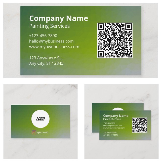 Green Painter Visitkort (Green Painter Business Cards)
