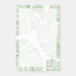 Green Palm Plant Post-it Notes Block