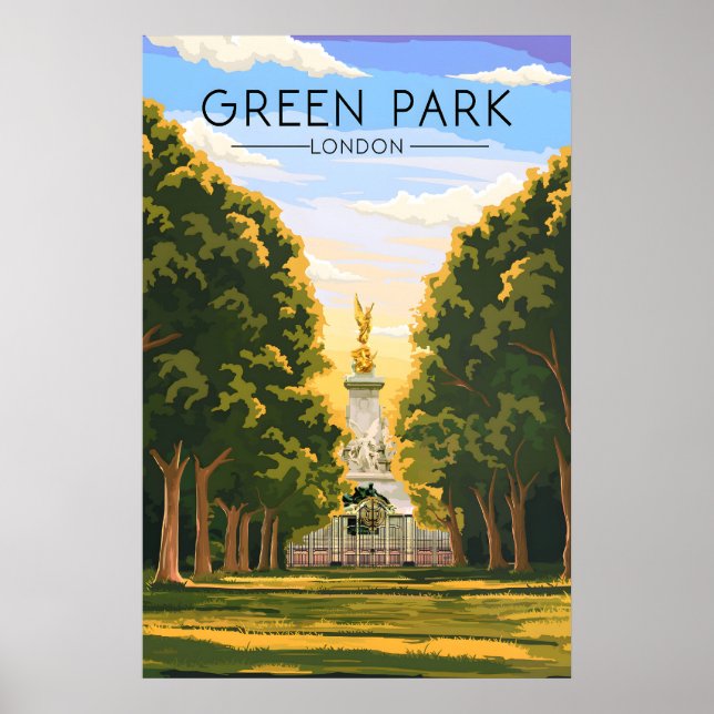 Green Park London Reseskylat Poster (Framsidan)