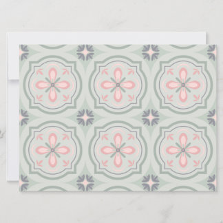 Green Pastel Floral Tiles Meddelande