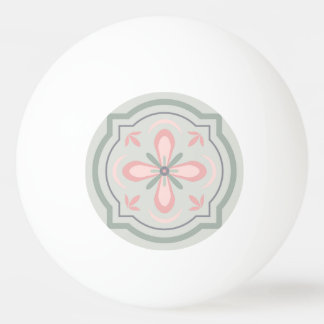 Green Pastel Floral Tiles Pingisboll