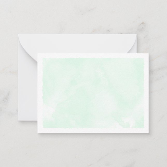 Green Pastel Watercolor Blank All Occasion Anteckningskort (Framsida)