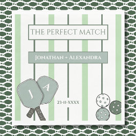 Green Perfect Match Couples Bridal Shower Pappersservett