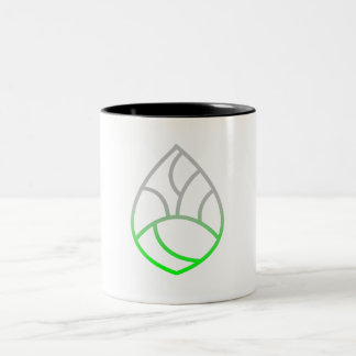 green pine cone hooded sweatshirt Två-Tonad mugg