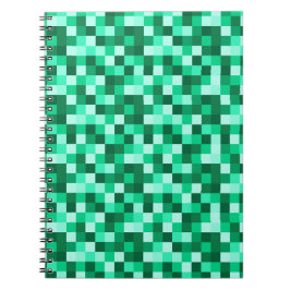 Green Pixels Minecraft Cover Notebook Anteckningsbok