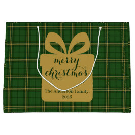 Green Plaid Christmas Festive Pattern - 