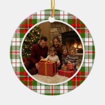 Green Plaid Family Christmas