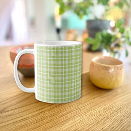 Green Plaid Mug Kaffemugg