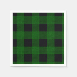 Green Plaid Pappersservett