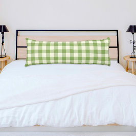 Green Plaid Pattern Body Pillow Kroppskudde