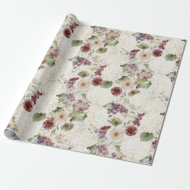 Green Plaid Stripes Burgundy Cream Flowers Birthda Presentpapper