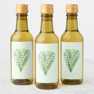 Green plant in the shape of a bouquet. vinetikett