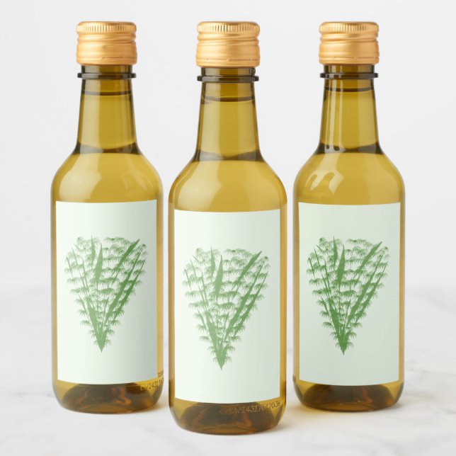 Green plant in the shape of a bouquet. vinetikett (Flaskor)