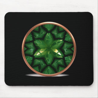 Green Pointed Star Fractal With Copper Frame Musmatta