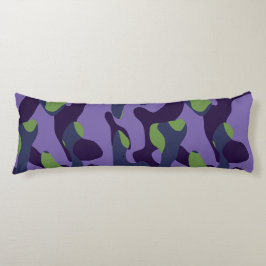 Green Purple and Blue Camo abstract Kroppskudde