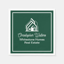 Green Real Estate Company Custom Realtor Party Pappersservett
