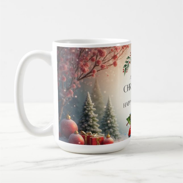 Green&red Chritsmas tree mug 2025 Kaffemugg (Vänster)
