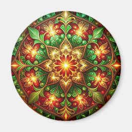 Green Red Decorative Christmas Holiday Magnet