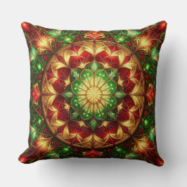 Green Red Decorative Christmas Throw Pillow Kudde