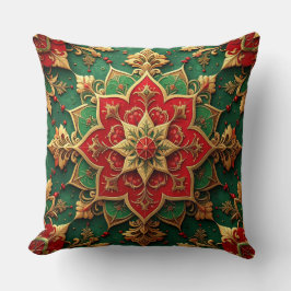 Green Red Decorative Christmas Throw Pillow Kudde