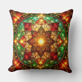 Green Red Decorative Christmas Throw Pillow Kudde