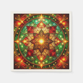 Green Red Decorative Holiday Napkin Pappersservett