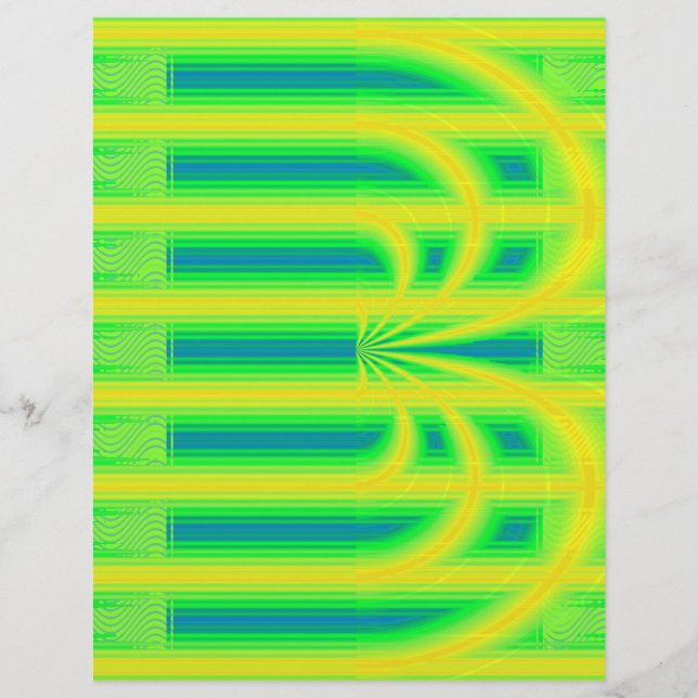 Green Retro Cathedral Bulk Scrapbook Paper Pages Reklamblad (Framsidan)