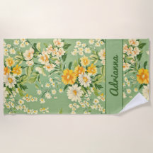 Green Retro Floral