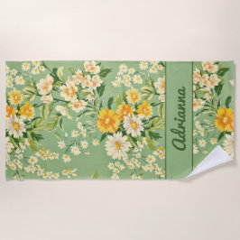 Green Retro Floral 