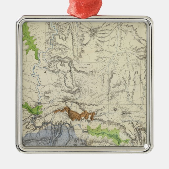 Green River från den fackliga Stillahavs- Julgransprydnad Metall (Framsidan)