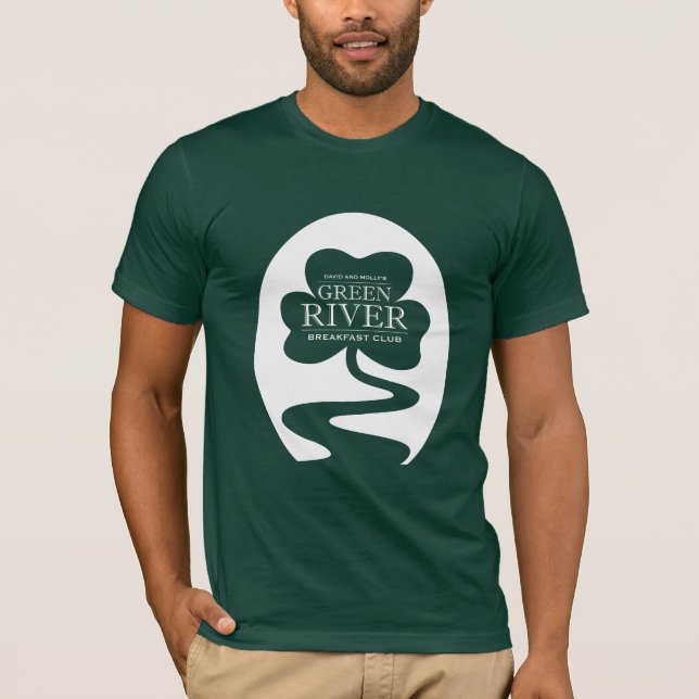 Green River frukostklubb - mörk T Shirt (Framsida)