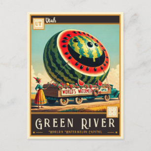 Green River, Utah Gammal vykort