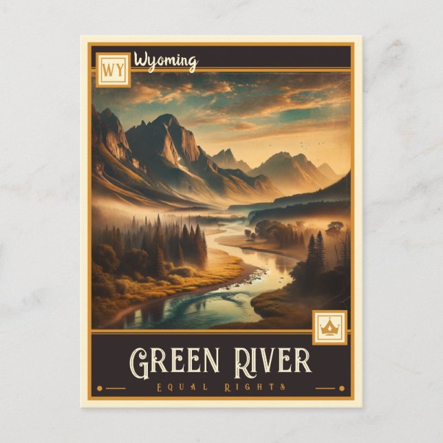 Green River, Wyoming | Vintage Vykort (Framsida)