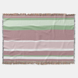 Green, Rose and Pink Stripes Filt