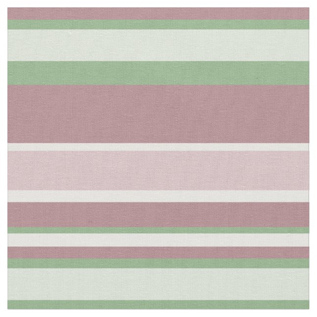 Green, Rose and Pink Stripes Tyg (Närbild)