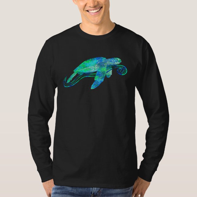 Green Sea Turtle Animal T Shirt (Framsida)