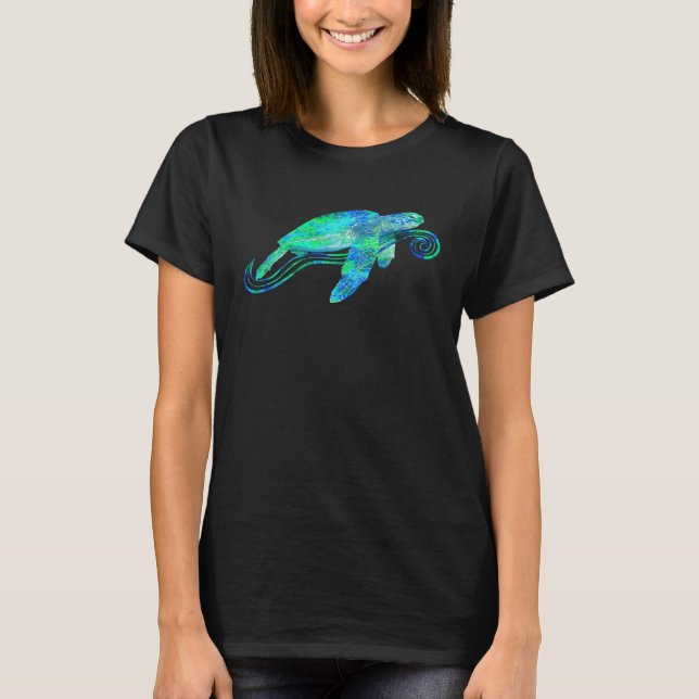 Green Sea Turtle T Shirt (Framsida)