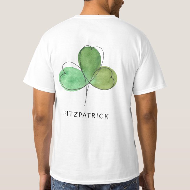 Green Shamrock Irish Heritage T Shirt (Baksida)