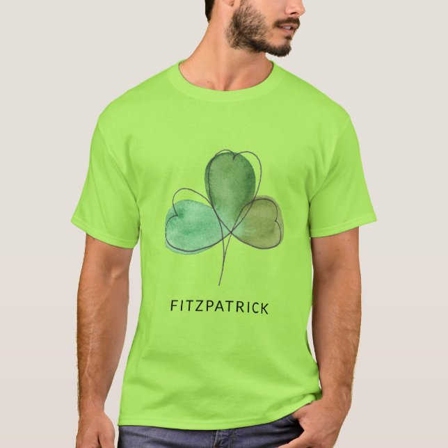Green Shamrock Irish Heritage T Shirt (Framsida)
