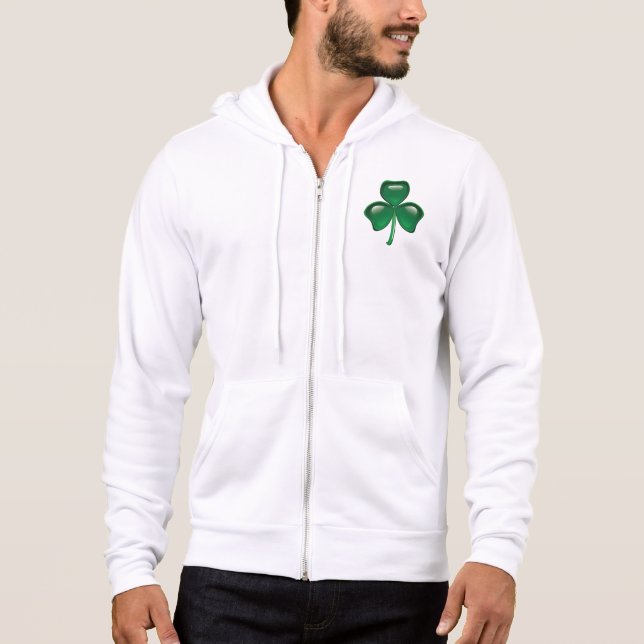 Green Shamrock Three-Leaf Clover T Shirt (Framsida)