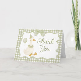 Green Silly Goose Baby Shower Thank You Card Tack Kort