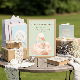 Green Silly Goose Cards and Gifts Table Sign  Inbjudningar