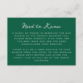 Green Simple and Chic Additional Information Tilläggskort