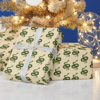 Green Snake Wrapping Paper Presentpapper