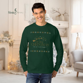 Green Snowflake Christmas Mens Shirt T