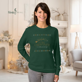 Green Snowflake Christmas Womens Shirt T