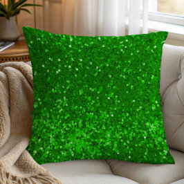 Green sparkling glitter pattern kudde